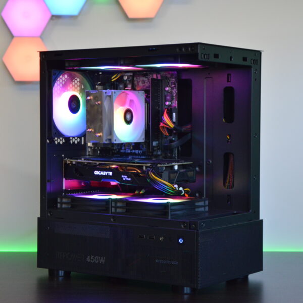 Intel i5 RGB Gaming PC - AMD RX 570 GPU, 16GB DDR4 RAM, Wi-Fi, Windows 11