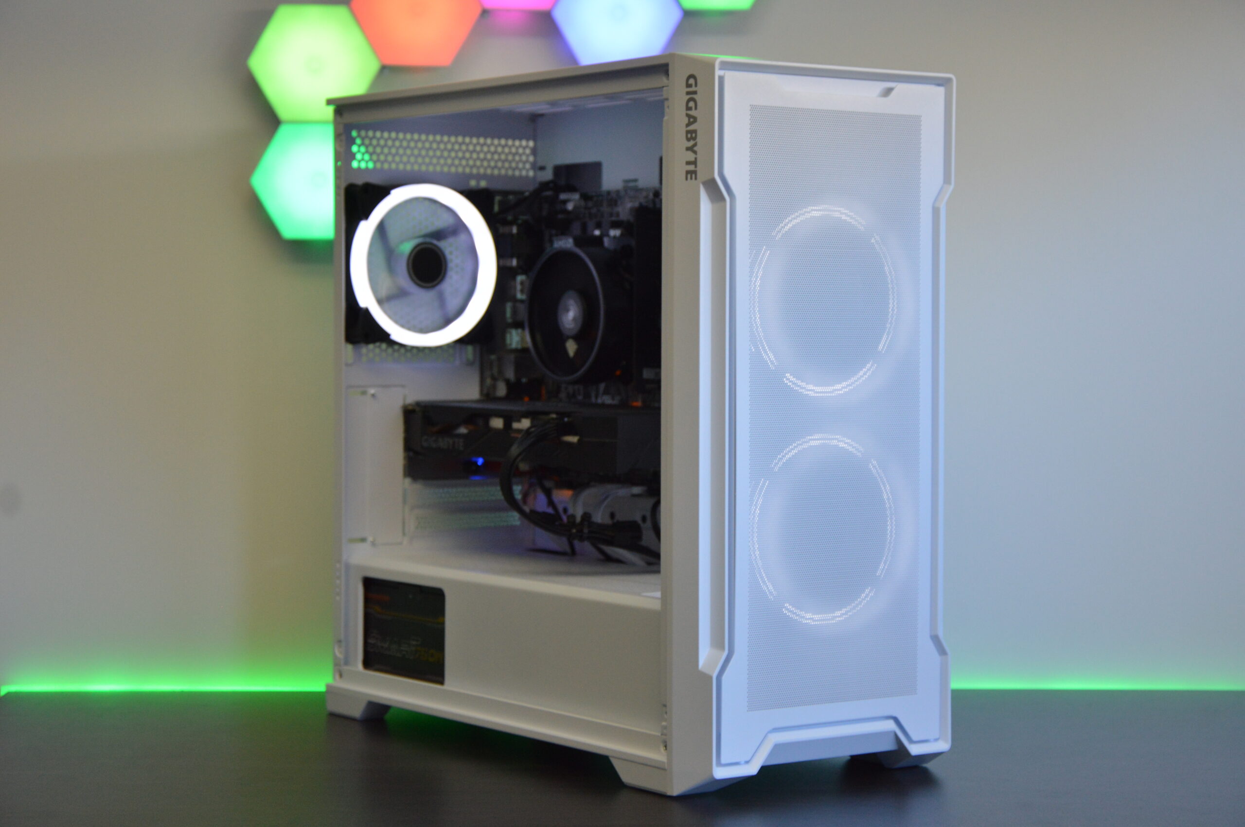 White Ryzen 5 AMD Gaming PC - NVIDIA RTX 2070 GPU, 1TB+ Storage, Wi-Fi, Windows 11