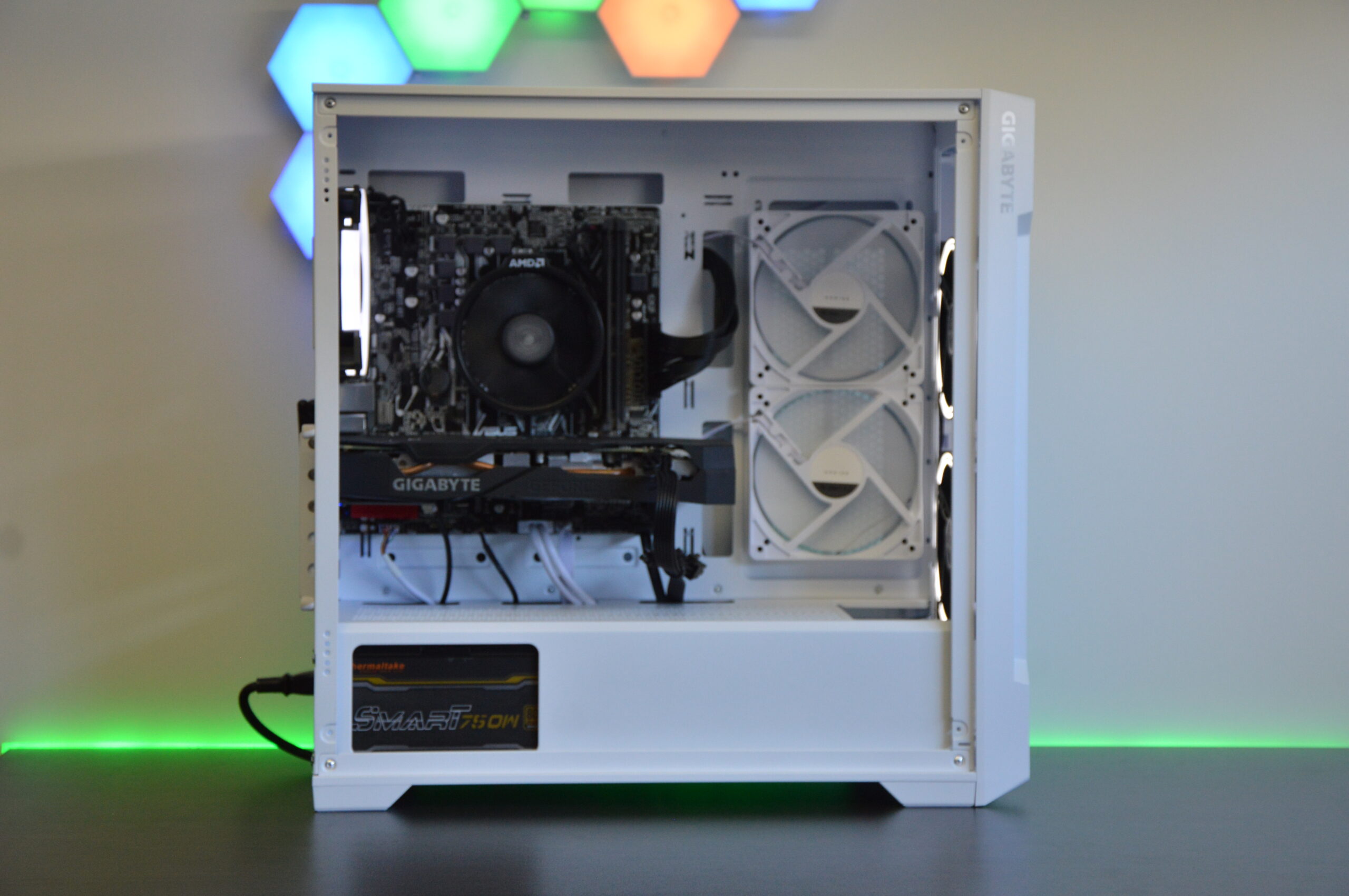White Ryzen 5 AMD Gaming PC - NVIDIA RTX 2070 GPU, 1TB+ Storage, Wi-Fi, Windows 11 - Image 2