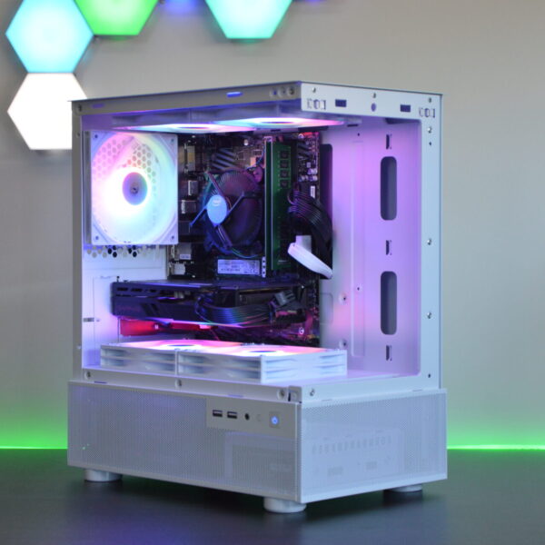 AMD Radeon RX 6600 White RGB Gaming PC – Intel 10th gen, 2TB+ Storage, Wi-Fi, W11
