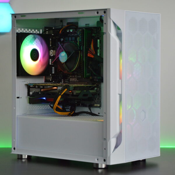 White NVIDIA GTX RGB Gaming PC - Intel i5, 12GB DDR4 RAM, 1TB+ Storage
