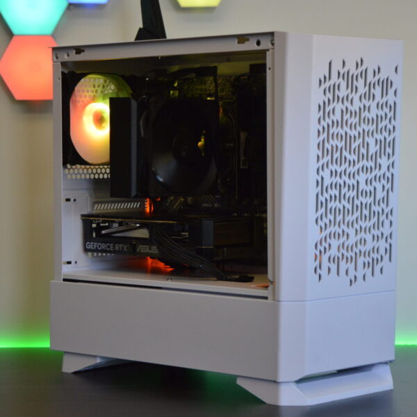 NVIDIA RTX 5060 White RGB Gaming PC - AMD Ryzen 5 CPU, 16GB DDR4, 500GB SSD, W11